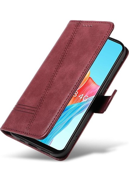 Oppo A78 4g Için Filp Durumda Ayrılabilir Siyah Bilezik Preslenmiş Pu Deri (Yurt Dışından) indirimleri