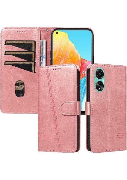 Oppo A78 4g Için Filp Durumda Ayrılabilir Siyah Bilezik Preslenmiş Pu Deri (Yurt Dışından)