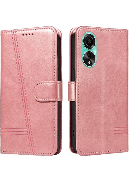 Oppo A78 4g Için Filp Durumda Ayrılabilir Siyah Bilezik Preslenmiş Pu Deri (Yurt Dışından) fiyatları
