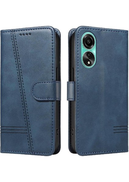 Oppo A78 4g Için Filp Durumda Ayrılabilir Siyah Bilezik Preslenmiş Pu Deri (Yurt Dışından) modelleri