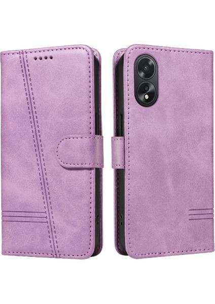 Oppo A38 4G/A18 4g Preslenmiş Pu Deri Cüzdan Telefon Kılıfı Için Filp Durumda (Yurt Dışından)
