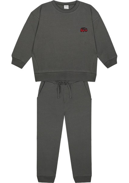 Itfaiye Aracı Nakışlı Antrasit Futter Eşofman Tak.