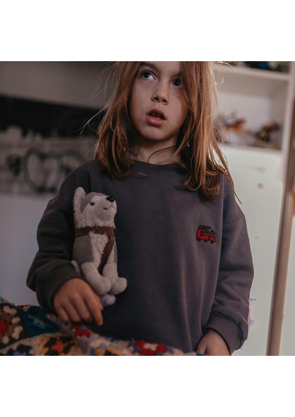 Itfaiye Aracı Nakışlı Antrasit Futter Eşofman Tak. indirimleri