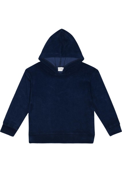 Lacivert Kadife Kapişonlu Eşofman Takımı modelleri