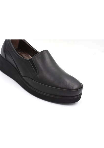 (Gnd) Deri Poli Hafif Taban Comfort Günlük Kadın Ayakkabı Siyah indirimleri