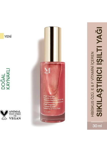 Pink Tangerine Vitamin İçerikli Işıltılı Saç & Vücut Yağı 30 ml