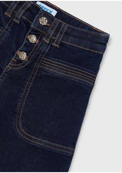 04-09 Yaş Kız Çocuk Kot Mavisi Renk Jean Pantolon fırsatları