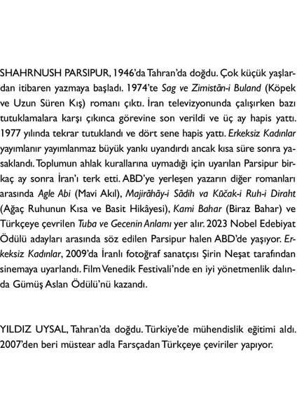 Erkeksiz Kadınlar - Shahrnush Parsipur