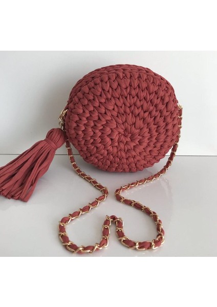 Makaron Model El Örgüsü Çanta