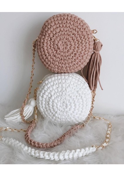 Makaron Model El Örgüsü Çanta