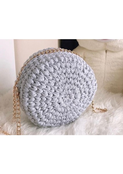 Makaron Model El Örgüsü Çanta