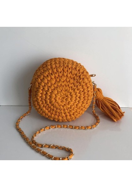 Makaron Model El Örgüsü Çanta
