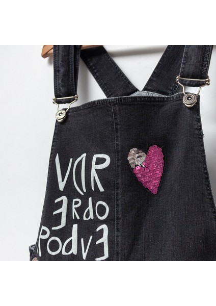 Overdo Kalp Nakışlı Kız Çocuk Salopet fırsatları