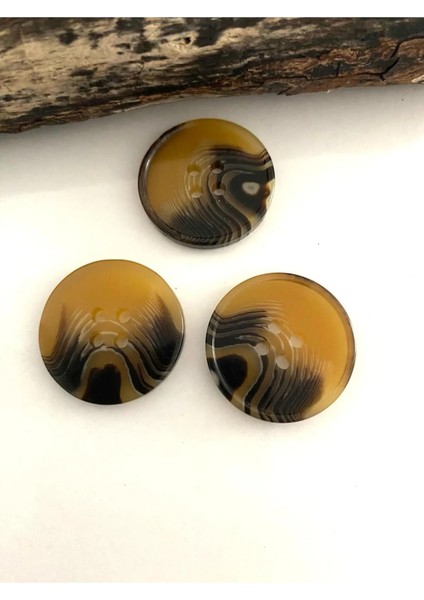 25 mm Kaban ve Trençkot Düğmesi Parlak Kahverengi-Bej(8 Adet) fiyatları