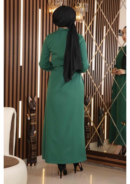 Missvalle Gizli Düğmeli Ribanalı Ferace Zümrüt 18901 indirimleri