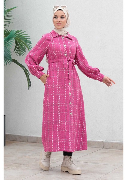 Missvalle Düğmeli Kaşe Kaban Pembe 19600 fırsatları