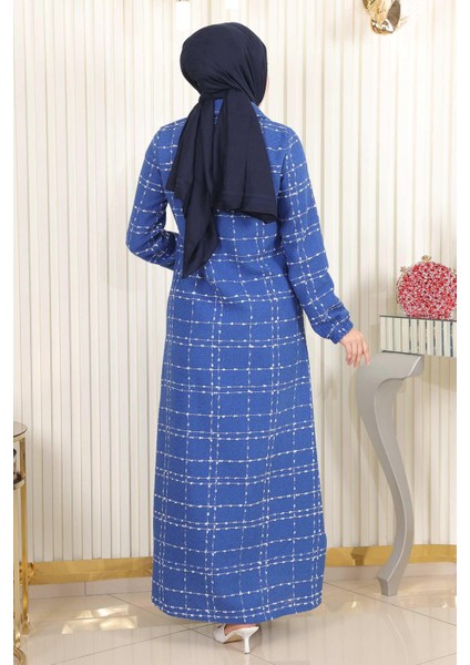 Missvalle Düğmeli Kaşe Kaban Indigo 19260