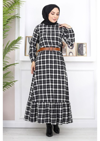 Missvalle Fırfırlı Tesettür Elbise Siyah 19165 fırsatları