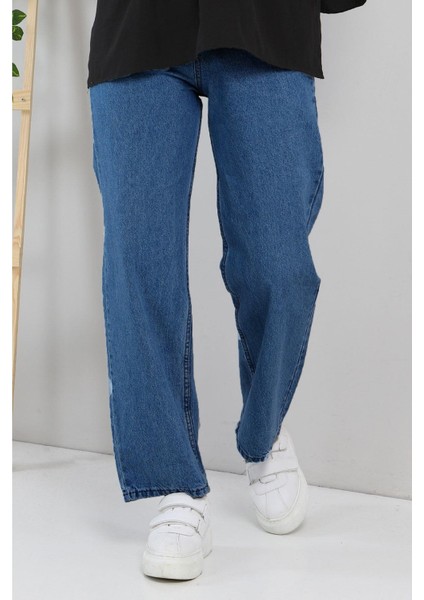 Missvalle Bol Paça Kot Pantolon Mavi 6016 modelleri