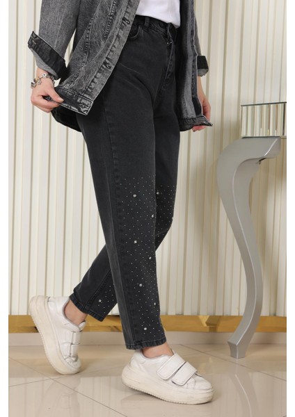 Missvalle Taş Detaylı Kot Pantolon Siyah 6094 fiyatları
