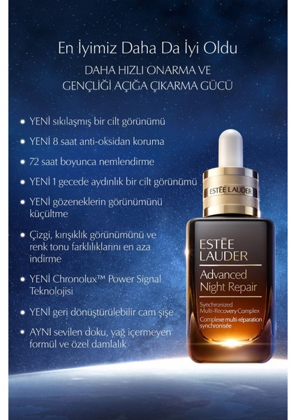 Advanced Night Repair Serum 30ML + Revitalizing Supreme+ Nemlendirici Krem 30ML Cilt Bakım Seti