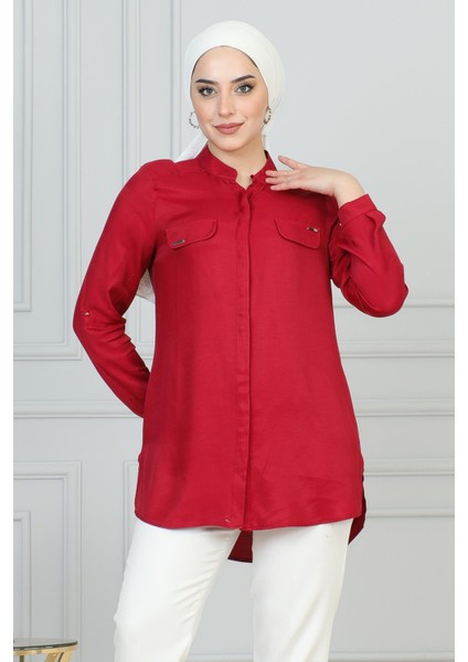 Missvalle Süs Cepli Tunik Bordo 6104