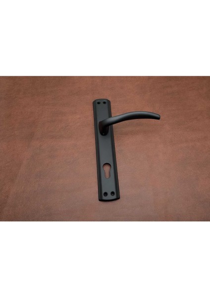Trim Mat Siyah Lüx Aynalı Yale Çelik Kapı Kolu 1 Takım modelleri