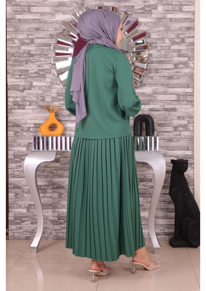 Missvalle Inci ve Taş Detaylı Takım Zümrüt 19135 indirimleri