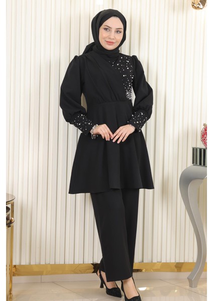 Missvalle Incili Ikili Takım Siyah 17801 modelleri