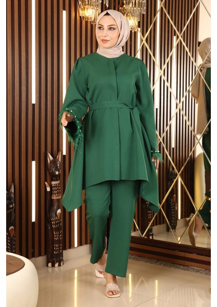 Missvalle Tüy Detaylı Takım Zümrüt 19131