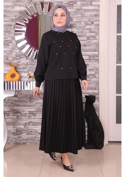 Missvalle Inci ve Taş Detaylı Takım Siyah 19135 fırsatları