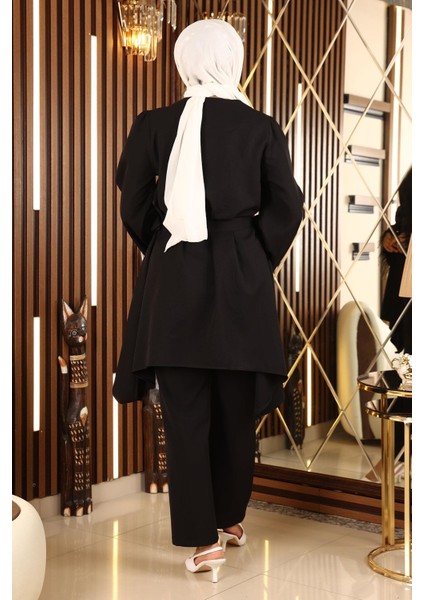 Moda Mihram Tüy Detaylı Takım Siyah 19131 indirimleri