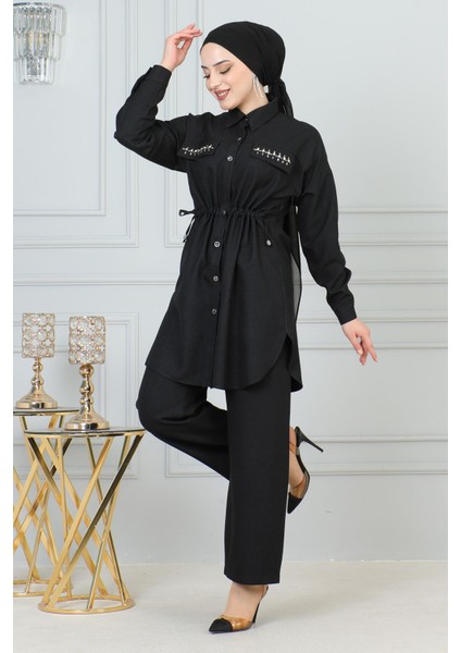 Missvalle Beli Bağcıklı Takım Siyah 19220 modelleri