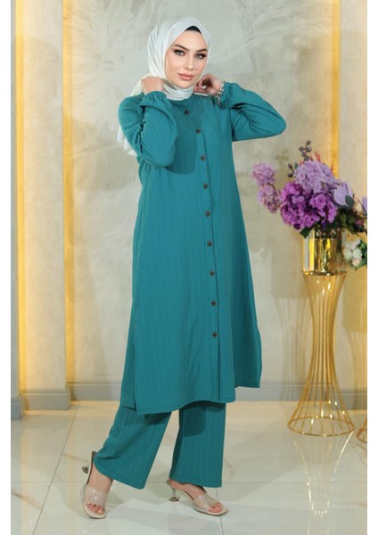 Missvalle Düğmeli Ikili Takım Turkuaz 19179 modelleri