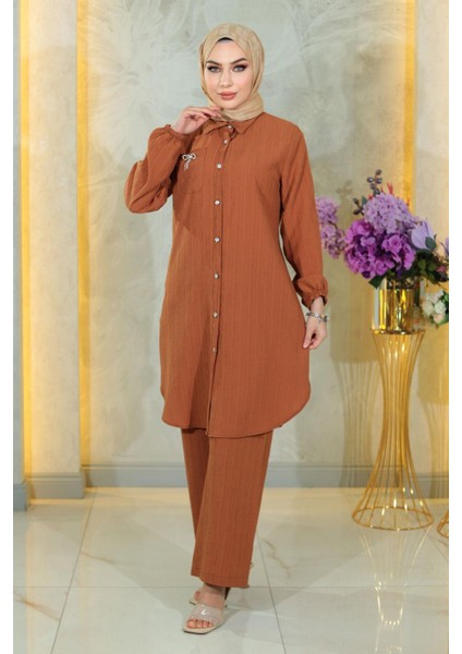 Missvalle Düğmeli Broş Detaylı Takım Taba 19178 modelleri