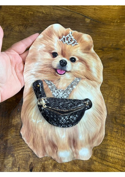 3 Boyutlu Çantalı Köpek Arma Dikiş Aplike 27X16 cm