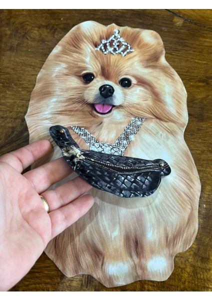 3 Boyutlu Çantalı Köpek Arma Dikiş Aplike 27X16 cm modelleri