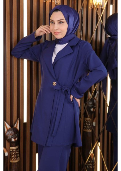 Missvalle Kuşak Detaylı Takım Indigo 19106 fiyatları