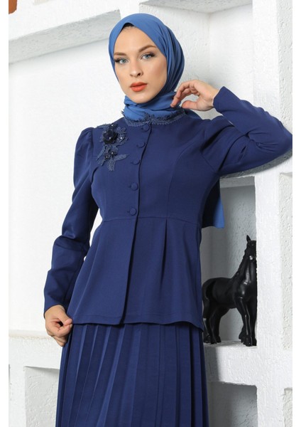 Missvalle Dantel Detaylı Etekli Takım Indigo 17100 fiyatları