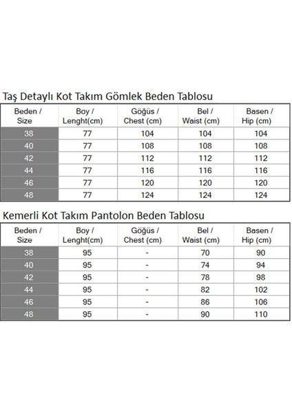 Düğmeli Taş Detaylı Kot Takım Açık Kot 19285