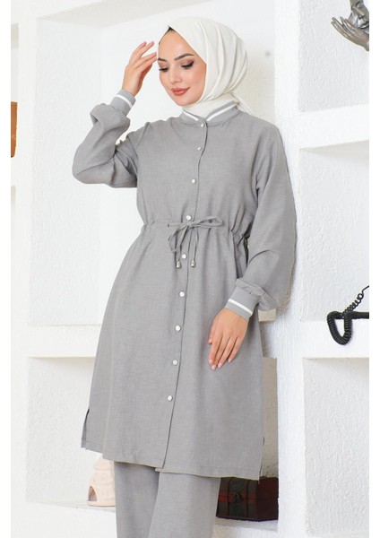 Missvalle Beli Bağcıklı Ribanalı Takım Gri 19212 fiyatları