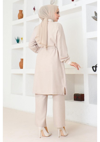 Missvalle Beli Bağcıklı Ribanalı Takım Bej 19212 fırsatları