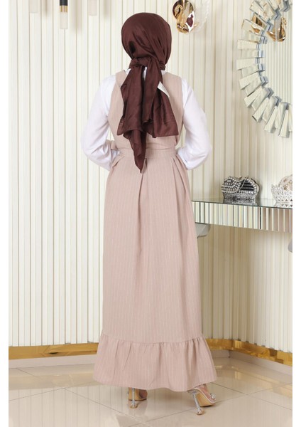 Missvalle Eteği Pileli Kemerli Jile Takım Bej 19221 fırsatları