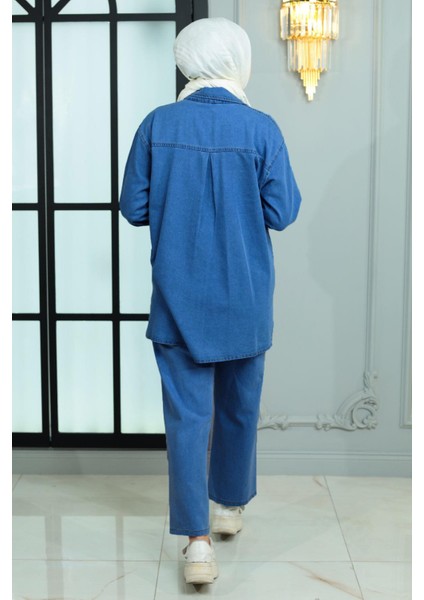 Missvalle Düğmeli Taş Detaylı Kot Takım Mavi 19285 fırsatları