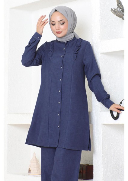 Missvalle Fırfır Detaylı Takım Indigo 19224 fiyatları