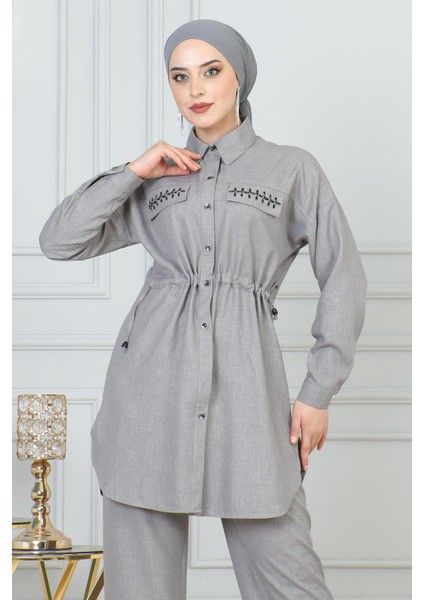 Missvalle Beli Bağcıklı Takım Gri 19220 fiyatları