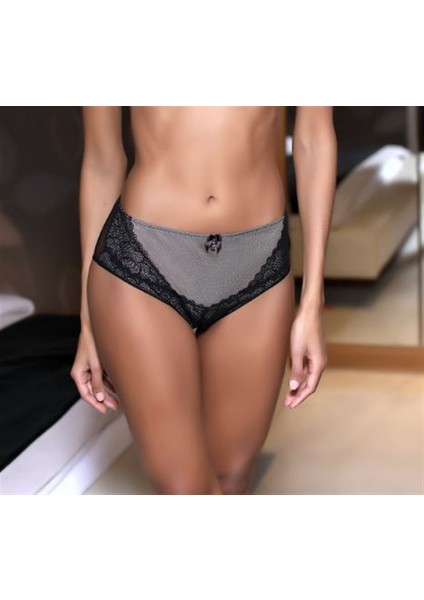 Shopidik 3184 Siyah Dantel Detaylı Slip