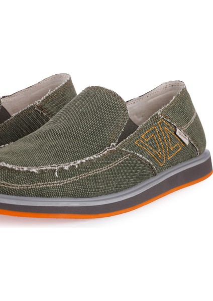 Linen Espadril 1331 Keten Erkek Ayakkabı Haki