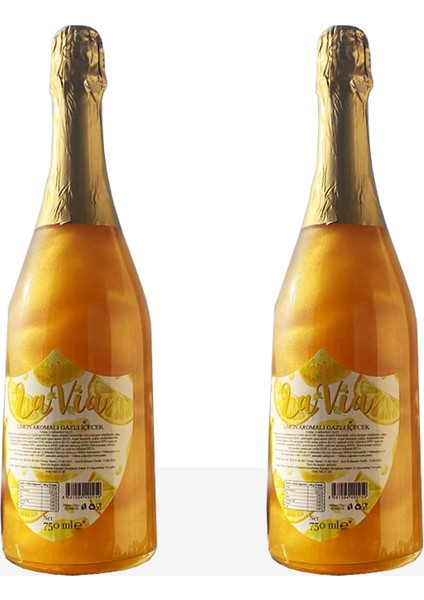 Alkolsüz Şampanya Limon Aromalı Simli 2x750 ml