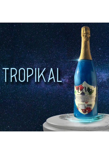Alkolsüz Şampanya Çilek & Limon & Tropikal Aromalı Simli 3x750 ml fırsatları